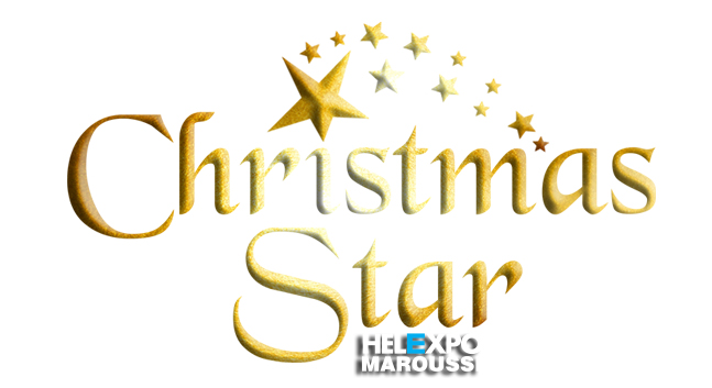 CHRISTMAS STAR gold2 white