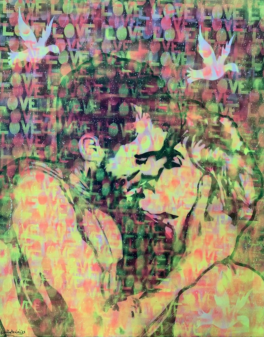 Ms Aikaterini Summer lovers 100x80cm Stencil 